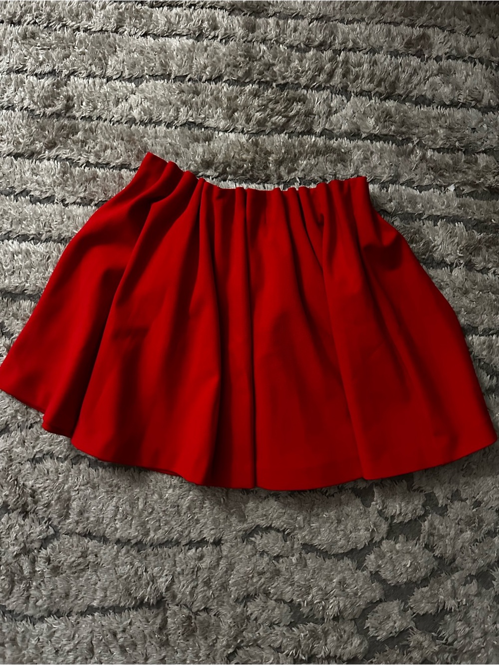 Women's Red Skater Skirt - Flared Circle Style
